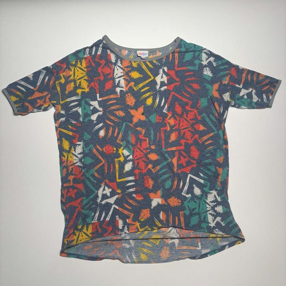 Women’s Size Medium LuLaRoe Classic T-Shirt Blue Graphic Tee